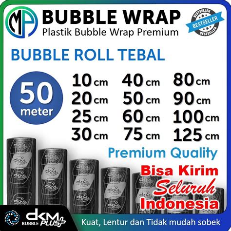 Jual Plastik Bubble Wrap Roll Premium Dkm Plus Hitam Meter Plastik