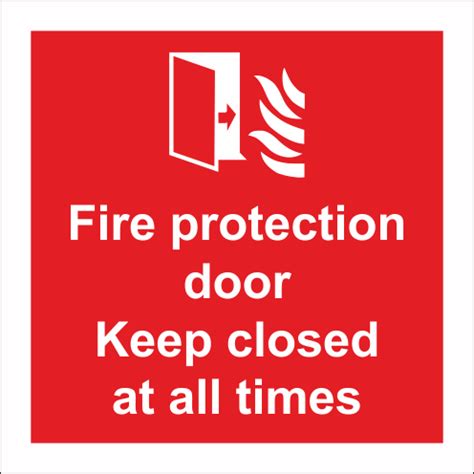 Fire Protection Door Keep Closed Sign Fire Door Signs Safety Signs