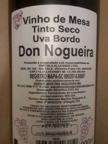 Don Nogueira Bordô Tinto Seco Vivino Australia