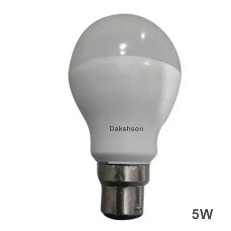 Ceramic Round 5w Dakshson Led Bulb Base Type B22 At Rs 4675piece In Bareilly