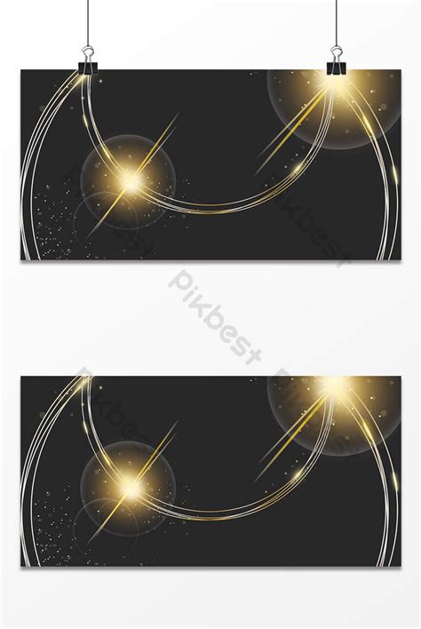 Black Gold Business Technology Light Effect Conference Background