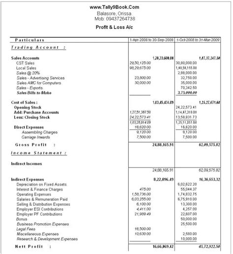 7+ Profit And Loss Account Formats In Excel - Excel Templates