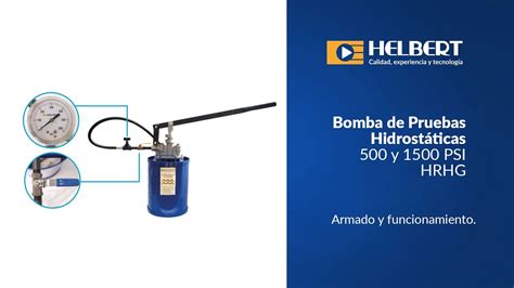 Bomba Manual de Pruebas Hidrostáticas HRHG Helbert YouTube