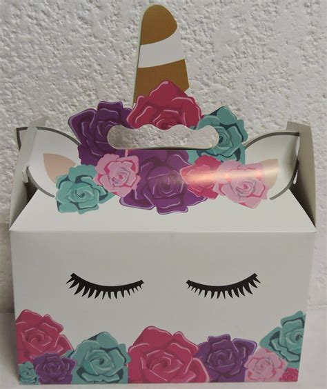 Unicornio Dulceros Fiestas Cajas Pz Carton Recuerdos En