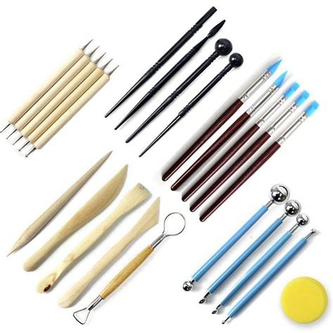 24 Pcs Ball Stylus Puntjes Gereedschap Klei Aarde Grandado