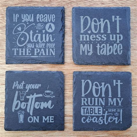 Funny Quotes Slate Coasters ⋆ Spend With Us Buy From A Bush Business