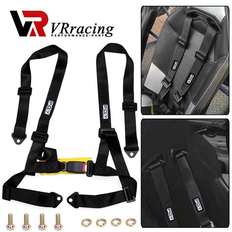 1 Set Jdm 4 Point Racing Safety Harness 2 Inch Strap Seat Belt Ebay