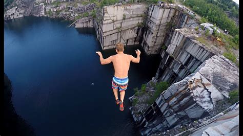 Cliff Jumping In Vermont 110 Feet Youtube