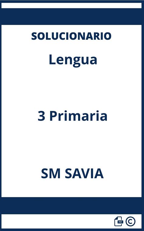 Solucionario Lengua Primaria Sm Savia Descargar