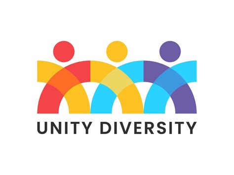 Unity Diversity People Minimalist logo vector icon illustration ...