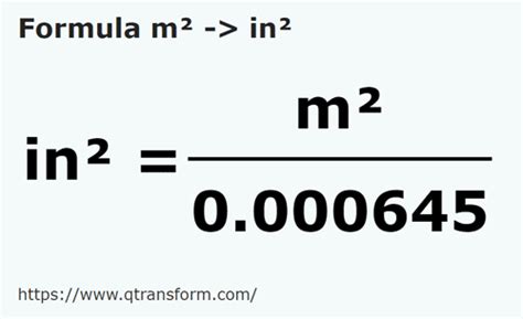 Metros cuadrados a Pulgadas cuadradas m² a in² convertir m² a in²