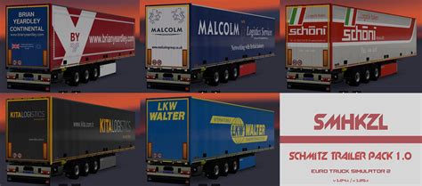 Schmitz Trailer Pack V10 124x 125x Ets2 Mods Euro Truck Simulator 2 Mods Ets2modslt