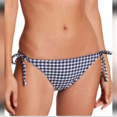 J Crew Swim J Crew Gingham String Bikini Bottom M L Poshmark