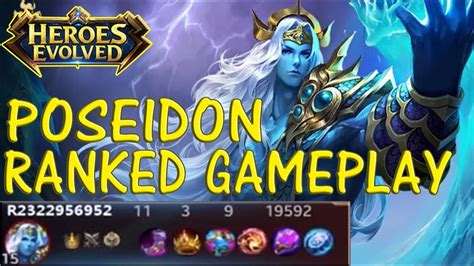 Heroes Evolved Poseidon Ranked Gameplay Build Insane Carry Random