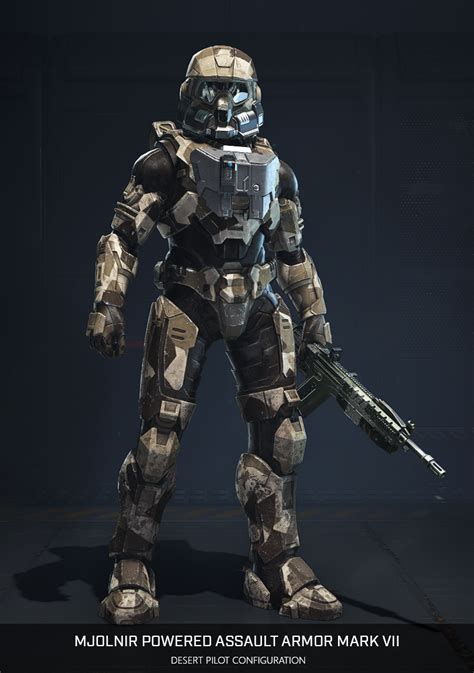 Mjolnir Powered Assault Armor Mark Vii Desert Pilot R Halocosmetics