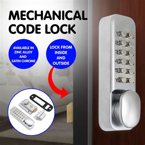 Push Button Digital Combination Security Door Lock Zinc Alloy ...