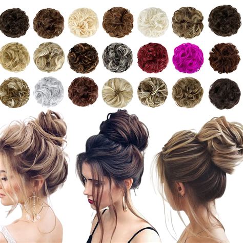 Messy Bun Hair Piece,Qunlinta Hair Bun Thick Updo Scrunchies Hair ...