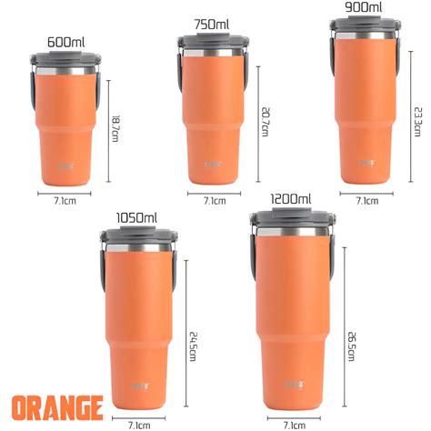 Original Tyeso Tumbler With Handle Ml Ml Hot Cold Thermos Cup Stainless Steel Water
