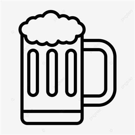 Beer Line Icon Vector Beer Icon Alcohol Beer Png And Vector With