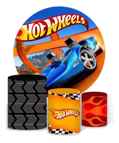 Trio Capas Cilindro Painel Sublimado C Hot Wheels Cs 369