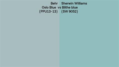 Behr Oslo Blue Ppu Vs Sherwin Williams Blithe Blue Sw