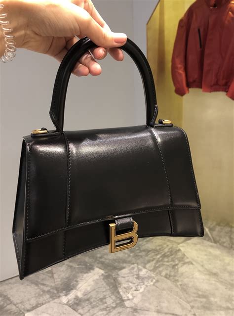 Balenciaga Hourglass Black Small Leather Bag Small Leather Bag