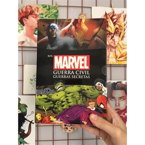 Box Marvel Guerra Civil E Guerras Secretas Shopee Brasil