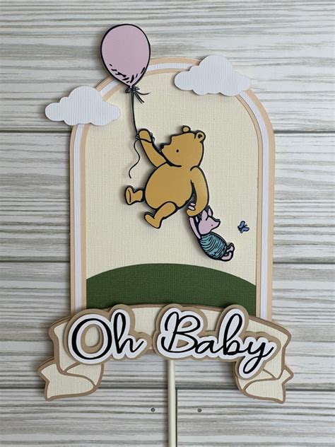 Winnie The Poohclassic Winnie The Pooh Baby Shower Cake Etsy