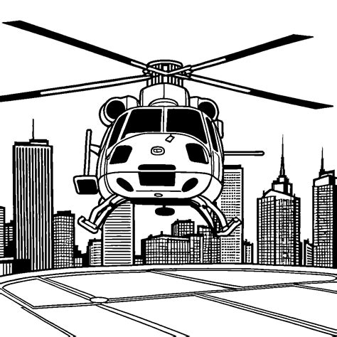 Helicopter landing on helipad coloring page Lulu Pages