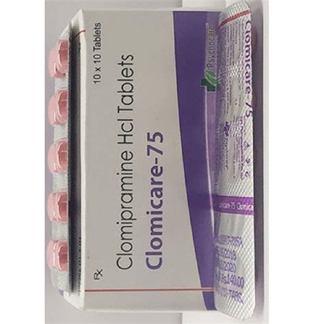 Mg Clomipramine Hydrochloride Tablet At Rs Stripe Clomipramine