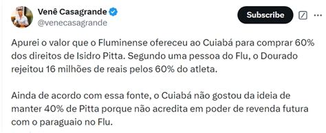 Jornalista Revela Valor Da Proposta Recusada Do Fluminense Por Pitta