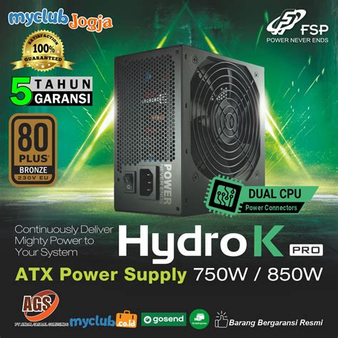 Jual Power Supply PSU 750W 850W FSP Hydro K PRO 80 BRONZE Shopee