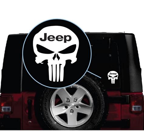 Jeep Punisher Skull Window Decal Sticker | Custom Made In the USA ...