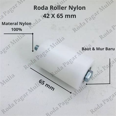 Jual Roda Roller Nylon Ukuran Besar X Mm Roda Nilon Penuntun Pintu