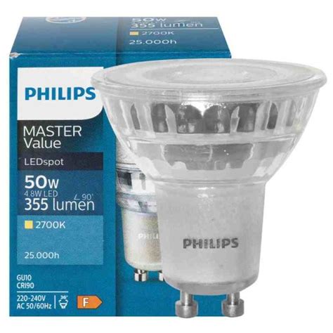 Philips Master Ledspot Value Gu10 4 8w Flood 355 Lm 270