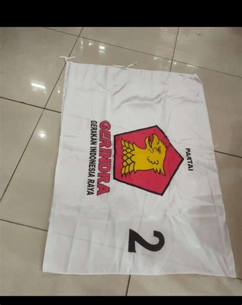 Jual Bendera Partai Gerindra Bendera Gerindra Ukuran 60x90 CM Di Lapak