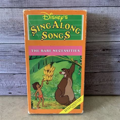 Vhs Disney S Sing Along Songs The Bare Necessities 1988 Nr 27 Minutes Color 11 83 Picclick Ca