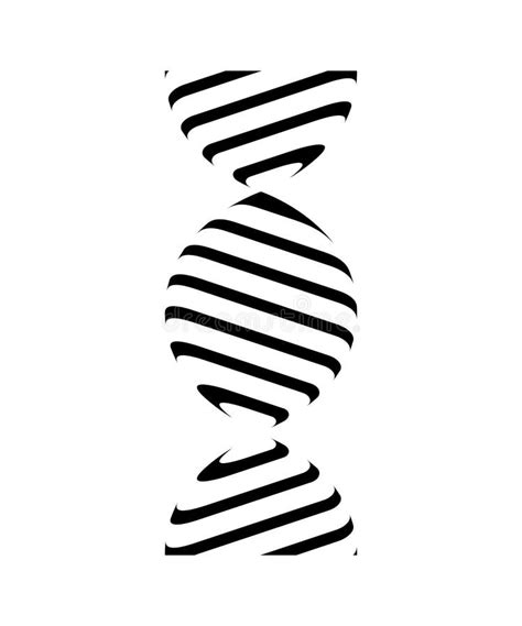 Abstract Dna Strand Symbol Isolated On White Background Vector