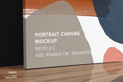 Leaning Portrait Canvas Ratio 2x3 Mockup Left In Wrap Crella