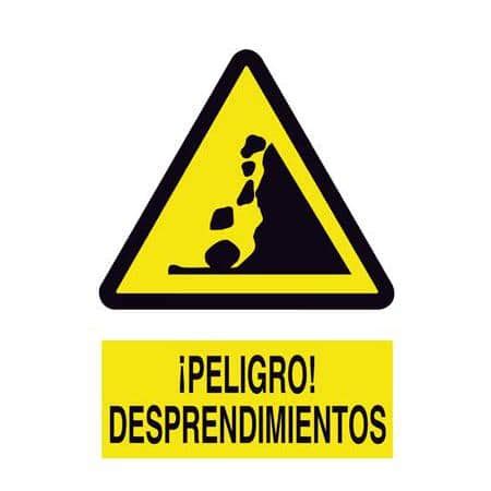 Señalización de prevención Peligro Desprendimientos Preventec s l