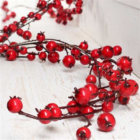 Red Artificial Berry Garland Christmas Garlands Christmas And