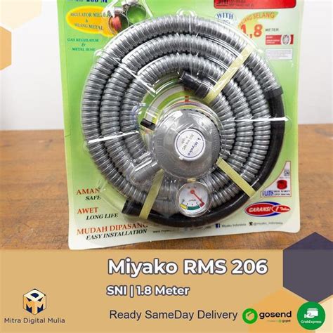 Jual Miyako RMS 206 M Selang Dan Regulator Gas 1 8 Meter BCA1 Shopee