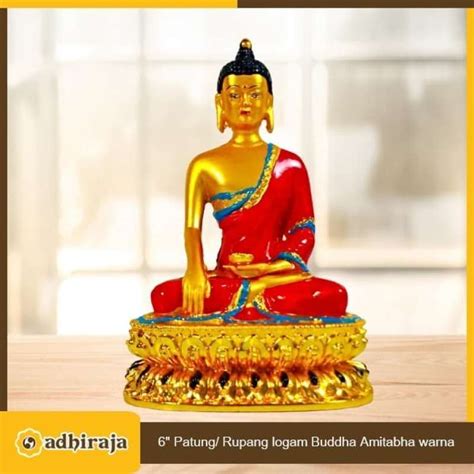 Jual Rupang Patung Arca Logam Buddha Amitabha Amitofo Warna Di