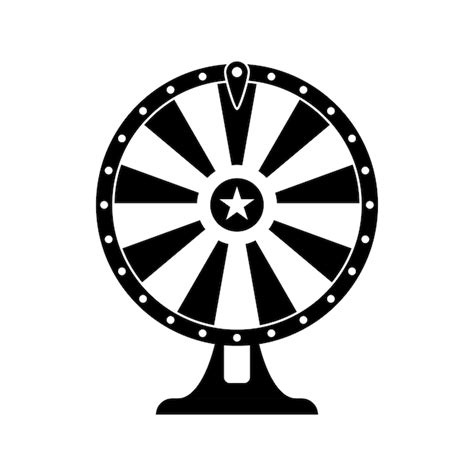 Rueda De La Fortuna Aislada Sobre Fondo Blanco Vector Premium
