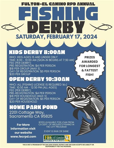 Annual Trout Fishing Derby 2024 Fulton El Camino Recreation And