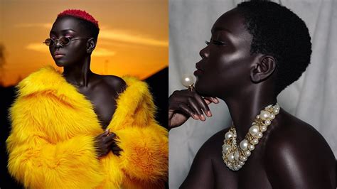 Nyakim Gatwech Images Meet Queen Of The Dark Beautiful Sudanese Model Who Has Darkest Skin