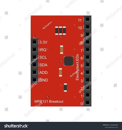 Capacitive Touch Sensor Controller I2c Interface Stock Vector Royalty