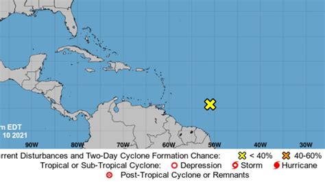 Centro Nacional De Huracanes Vigila Disturbio Con Potencial Ciclónico