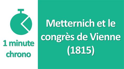 Histoire Ere Metternich Et Le Congr S De Vienne Youtube