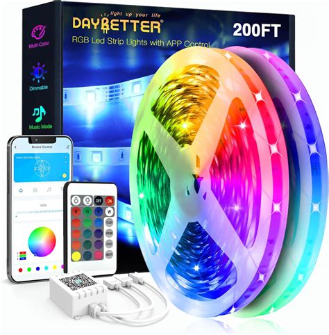 Amazon DAYBETTER Led Strip Lights 200 Ft 2 Rolls Of 100 Ft Ultra